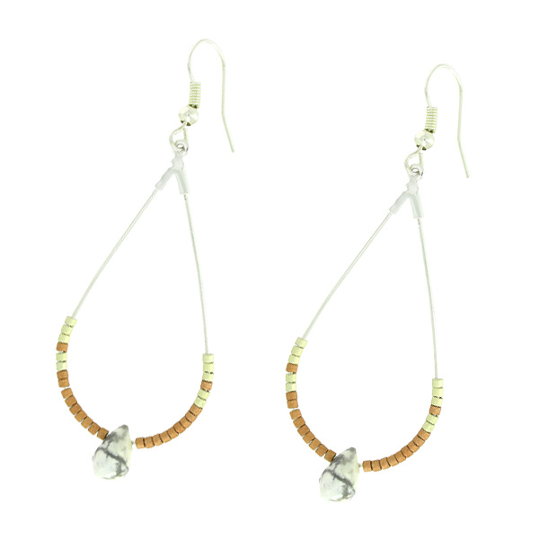 Pendientes Miyuki Delicas y Goutte Facettée Pendientes Miyuki Delicas y Goutte Facettée