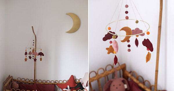 DIY móvil de fieltro para bebé DIY móvil de fieltro para bebé