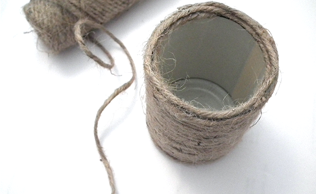 Paso 1-2 DIY Deco - Recicla una lata - envuelve el alambre