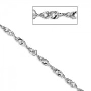 Cadena con eslabón tipo singapur 4x3.20 mm de Acero Inox x1m