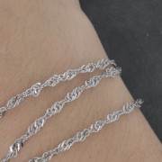 Cadena con eslabón tipo singapur 4x3.20 mm de Acero Inox x1m