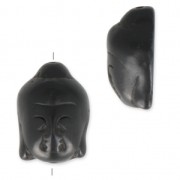 Cuenta Cabeza de Buda de imitación Howlite teñida 29.5x21 mm Jet x1