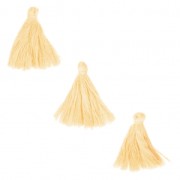 Pompones de imitación algodón 26-30 mm Amarillo Claro x10