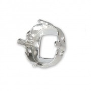 Engaste en garras cuadrado para cabuchón PureCrystal 4470 10 mm de Plata 925