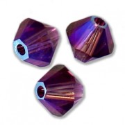 Tupis de cristal PureCrystal 5328 3 mm Amethyst Shimmer 2X x50
