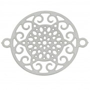 Entrepieza calada 2 anillas 25x20 mm de Acero Inox x1