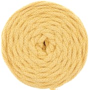 Bobina cordón de algodón para macramé Cotton Air 5 mm Amarillo palido x 50m