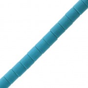 Cuenta tubo 4x4 mm Howlite imitación x38cm - azul claro
