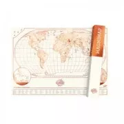 Mapa del Mundo magnétique Luckies London 61.5x43.4 cm Planisphère x1