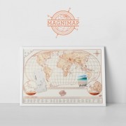 Mapa del Mundo magnétique Luckies London 61.5x43.4 cm Planisphère x1