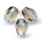Cuentas facetadas con forma de oliva, 6 x 4 mm - Black Diamond x25