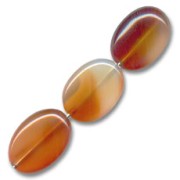 Cuentas imitación Carnelian aceituna plana 14x10 mm x5