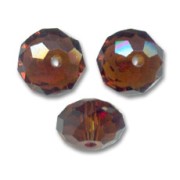 Cuenta redonda aplanada PureCrystal 5040 de 8 mm - Mocca x1