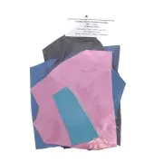 Retales de cuero de alta calidad / texturas diferentes- Azul x 200g