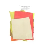 Retales de cuero de alta calidad / texturas diferentes- Amarillo x200g
