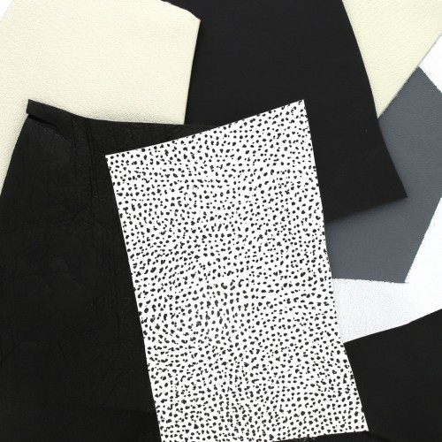 Retales de cuero de alta calidad / texturas diferentes- Negro x 200g