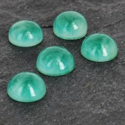 Cabuchón de resina gemas de imitación 6 mm Green Agate x1