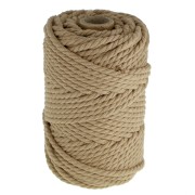Bobina de cordón de algodón para macramé de 5 mm - Arena oscuro x50m