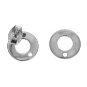 Ganchos pendientes circulo 10 mm con un agujero de Acero inox 304 x 2