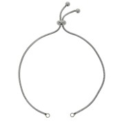 Pulsera ajustable para entrepieza - eslabón serpentina 220mm Acero inox x1