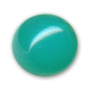 Redonda unicolor 14 mm Green Turquoise Opal x1