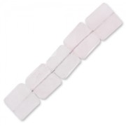 Cuenta Cuarzo Rosa cuadro facetado 10 mm x1