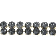 PureCrystal Crystal Mesh 40001 2 filas 5.3 mm Crystal Silver Night - Dorado x5cm