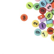 Surdido de 100 cuentas letras redondas alfabeto 7 mm Negro - Multicolore