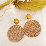 Cabujón de resina opaco 12 mm - Mostaza x1