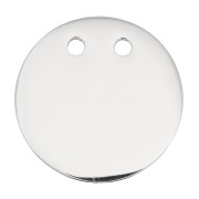 Dije redondo 13 mm doble agujeros - I Wish ... - Acero inoxidable x1
