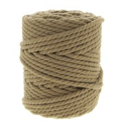 Bobina de cordón de poliéster reciclado para macramé exterior 9 mm - Natural x40m