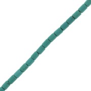 Cuentas tubos estilo Heishi 3.5x5 mm imitación Howlite - Turquoise x39cm