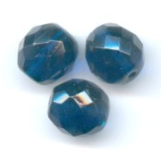 Facetadas 10 mm Capri Blue x10