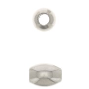Cuentas olivas 6.5x5 mm - Acero inoxidable x4