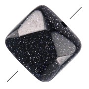 Cuenta facetada cuadrada 12 mm - Imitation Blue Sand Stone x1