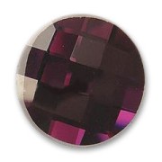 Cabuchón facetado vidrio 14 mm Amethyst x1