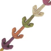 Cuentas ancla 15.5x14 mm imitación Howlite tintada - Multicolore x37cm