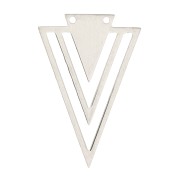 Pendentif 2 trous triangle évidé 36x24 mm - Acero inoxidable x1