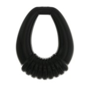 Colgante gota calado de resina opaca 30x24 mm - Negro x1