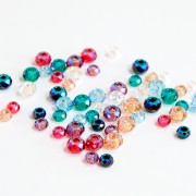 Briolette XL PureCrystal 5042 cuenta arandela 6 mm - Aquamarine Shimmer 2X x1