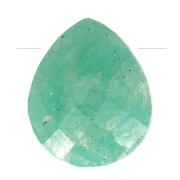 Cuenta gota facetada 12x10 mm en piedra gema - Amazonite x1