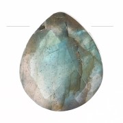 Cuenta gota facetada 12x10 mm en piedra gema - Labradorite x1