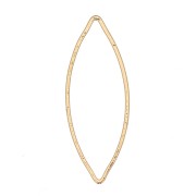 Anilla de montaje y tejido 19x7 mm - Chapado de Oro 3 micras