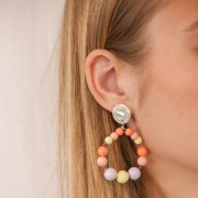 Cuenta de resina opaca 10 mm Naranja pálido x1