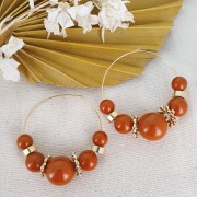 Redonda Polaris Opaco 8mm Coral Flúor x1