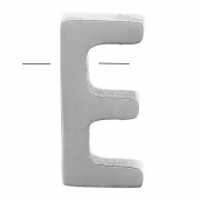 Cuenta letra alfabética 8x4 mm - E - Acero inoxidable 304 x1