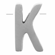 Cuenta letra alfabética 8x5 mm - K - Acero inoxidable 304 x1
