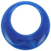 Colgante de resina calado de resina opaco 44 mm - Bleu Royal marbré x1