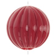 Cuenta redonda de resina opaca de 14mm - Rojo oscuro x1