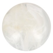 Cabujón acrílico redondo 16 mm - Marfil jaspeado x1